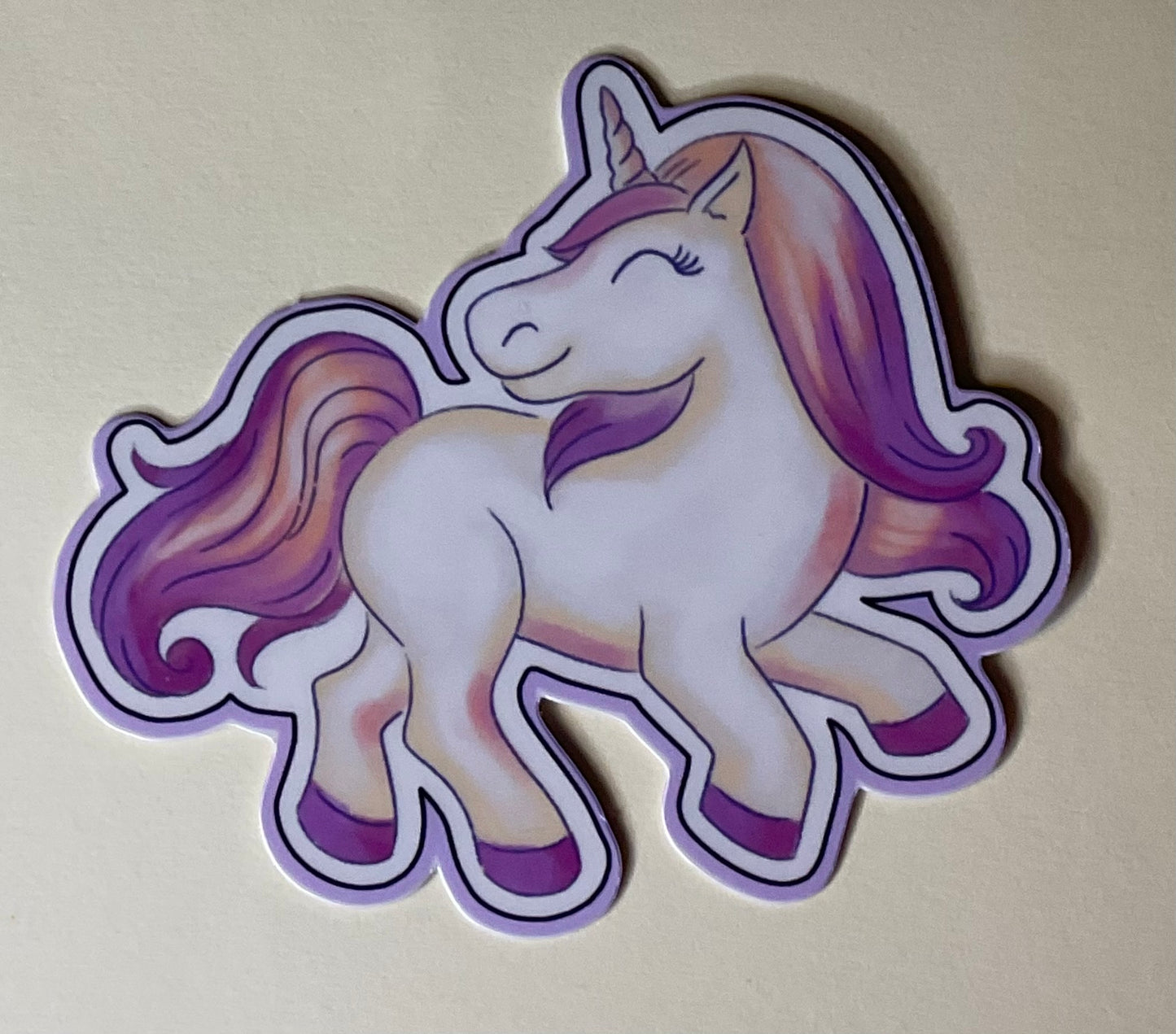 3” Glossy Unicorn 4 Decorative Sticker