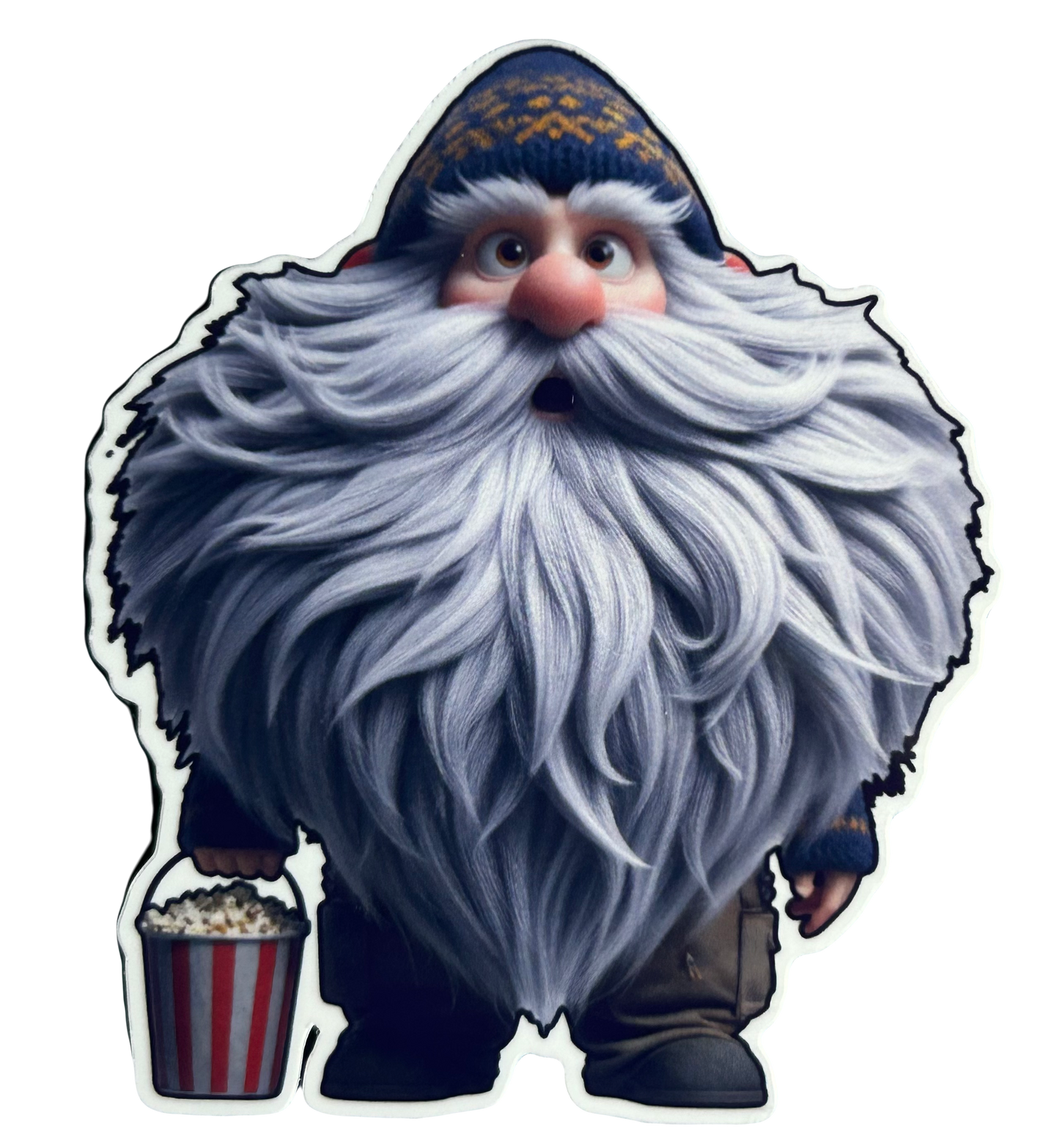 3” Glossy Popcorn Gnome Sticker