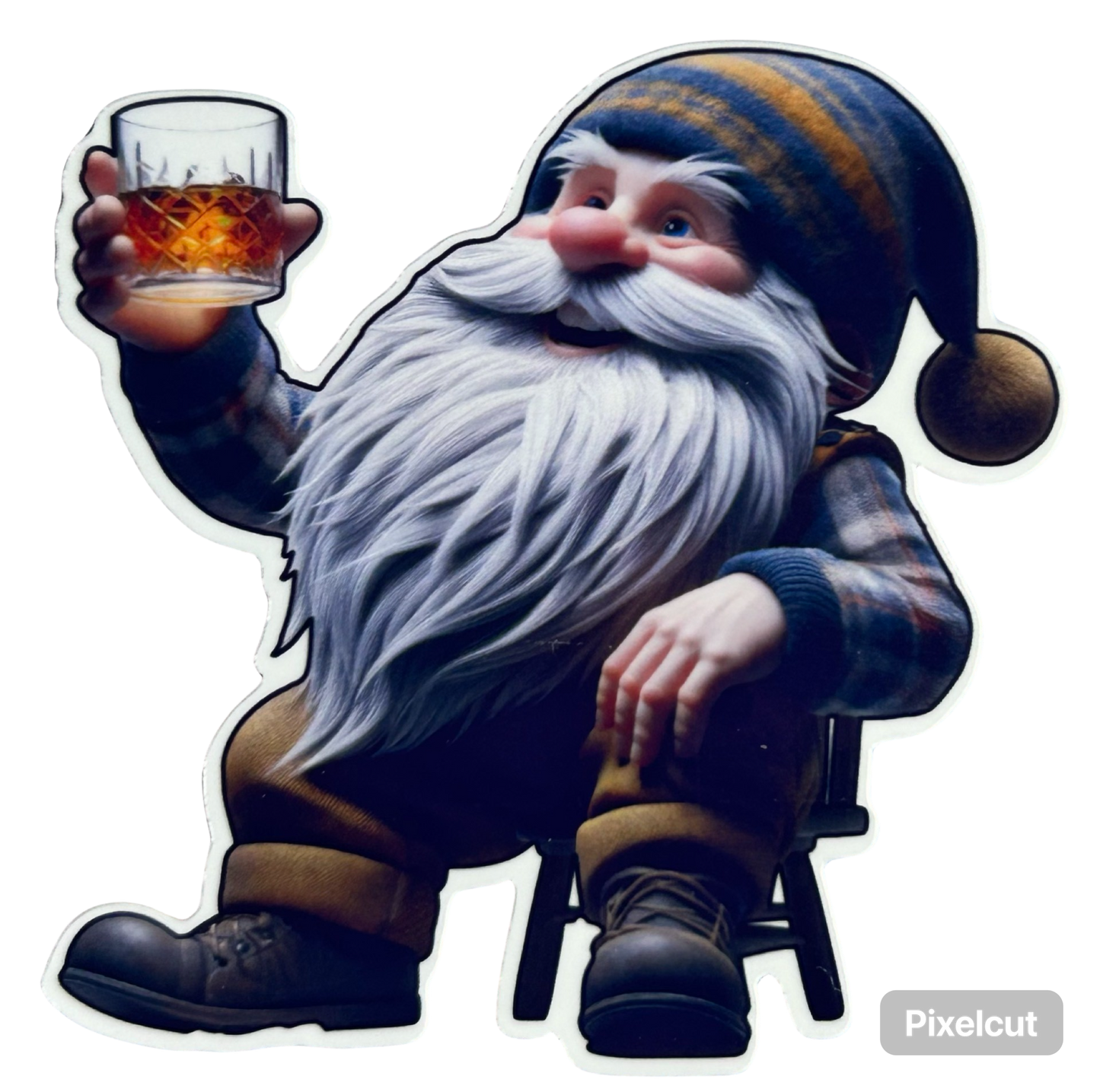 3” Glossy Whiskey Gnome Sticker