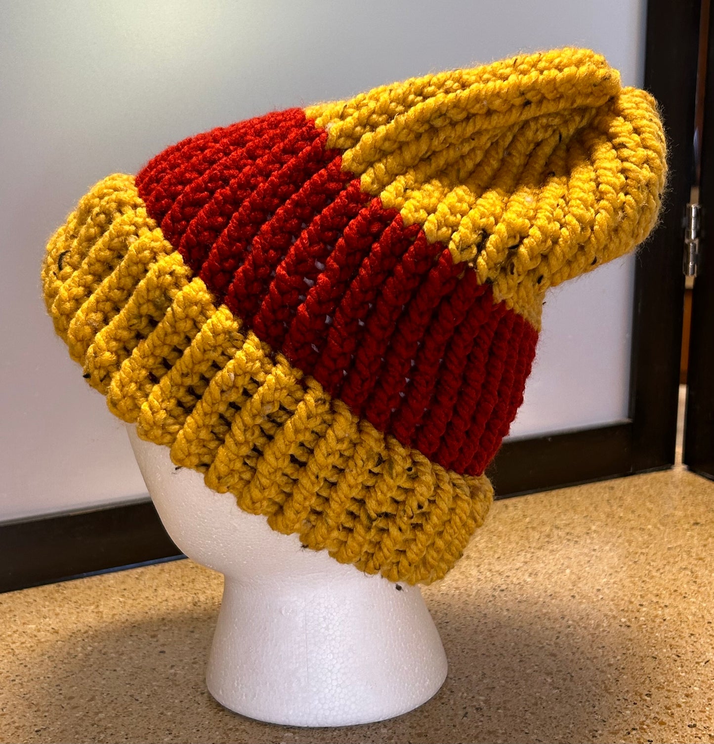 Small Handmade Winnie the Pooh Inspired Knit Hat