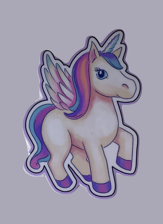 3” Glossy Unicorn 3 Decorative Sticker