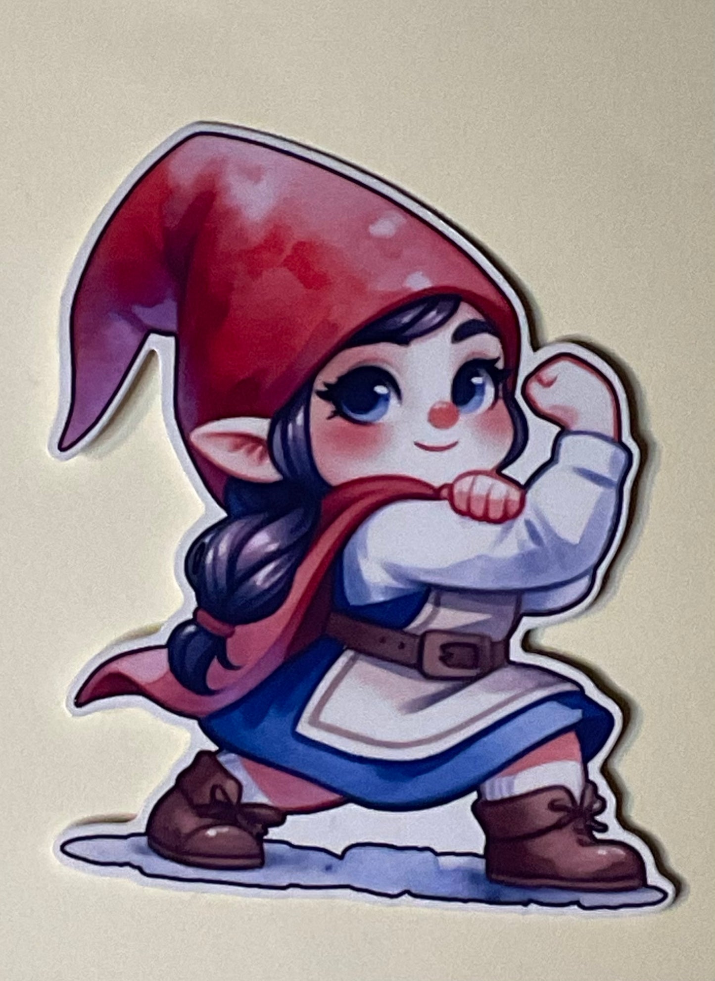 3” Glossy Can Do Gnome 2 Decorative Sticker