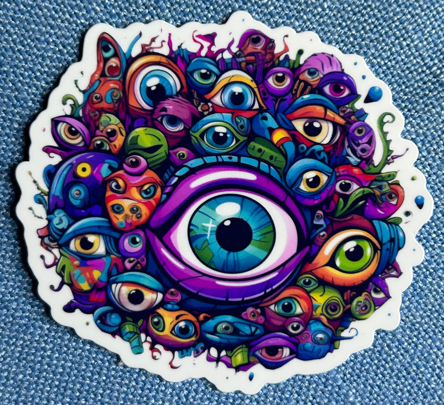 3” Psychedelic Eyeballs Decorative Sticker