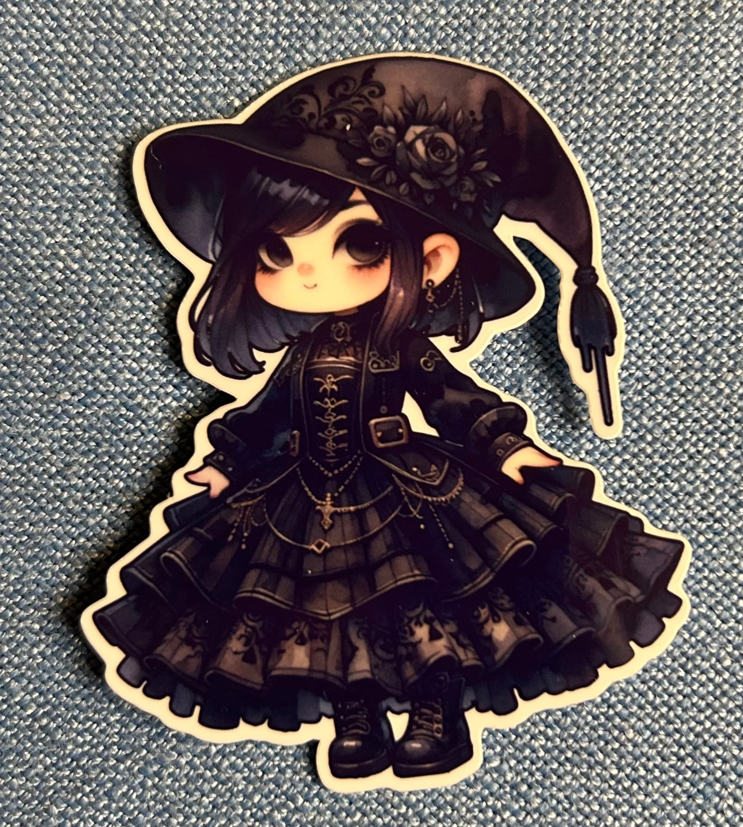 3” Glossy Goth Girl Gnome 2 Decorative Sticker