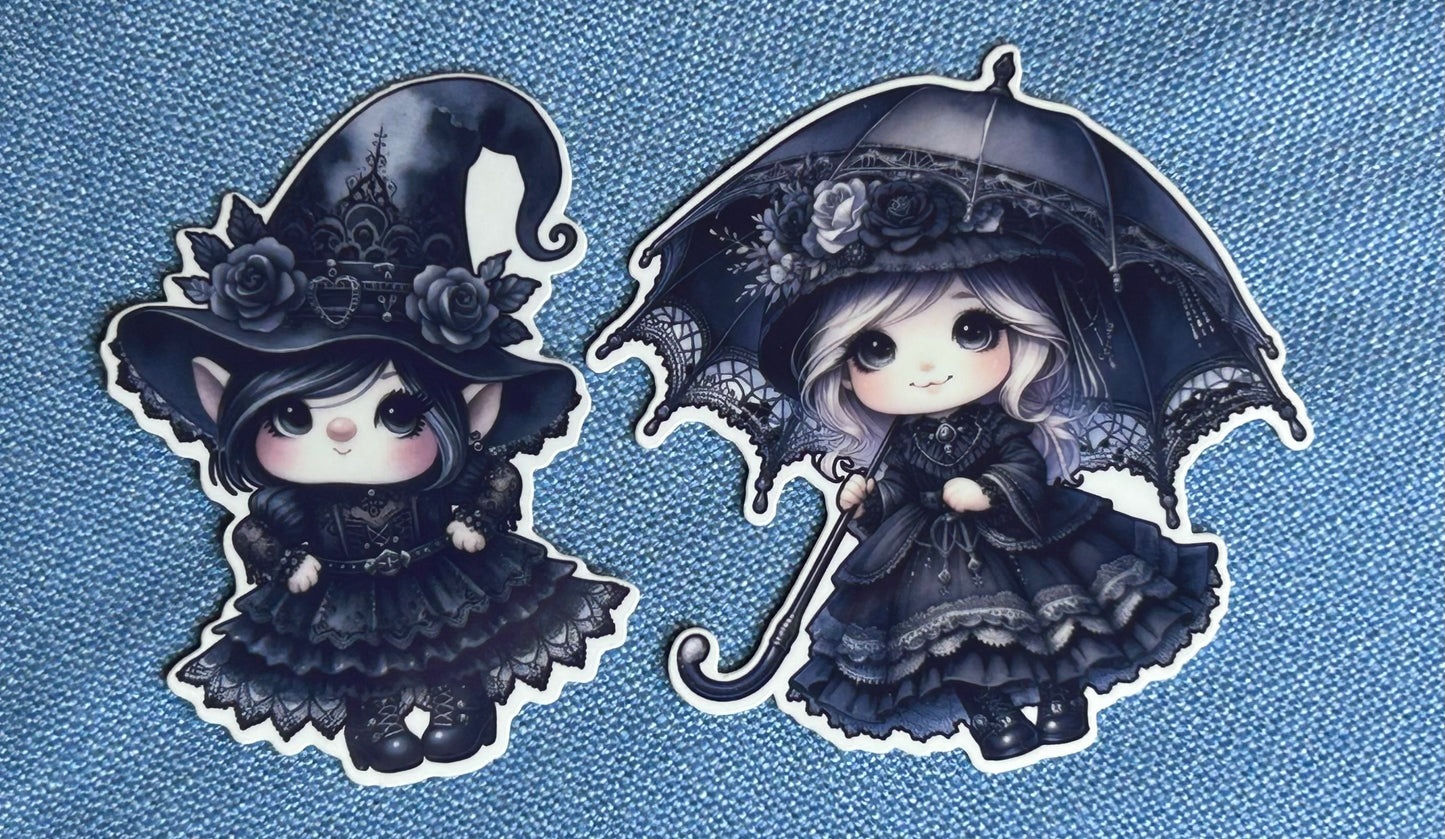 3” Glossy Goth Girl Gnome 4-pack