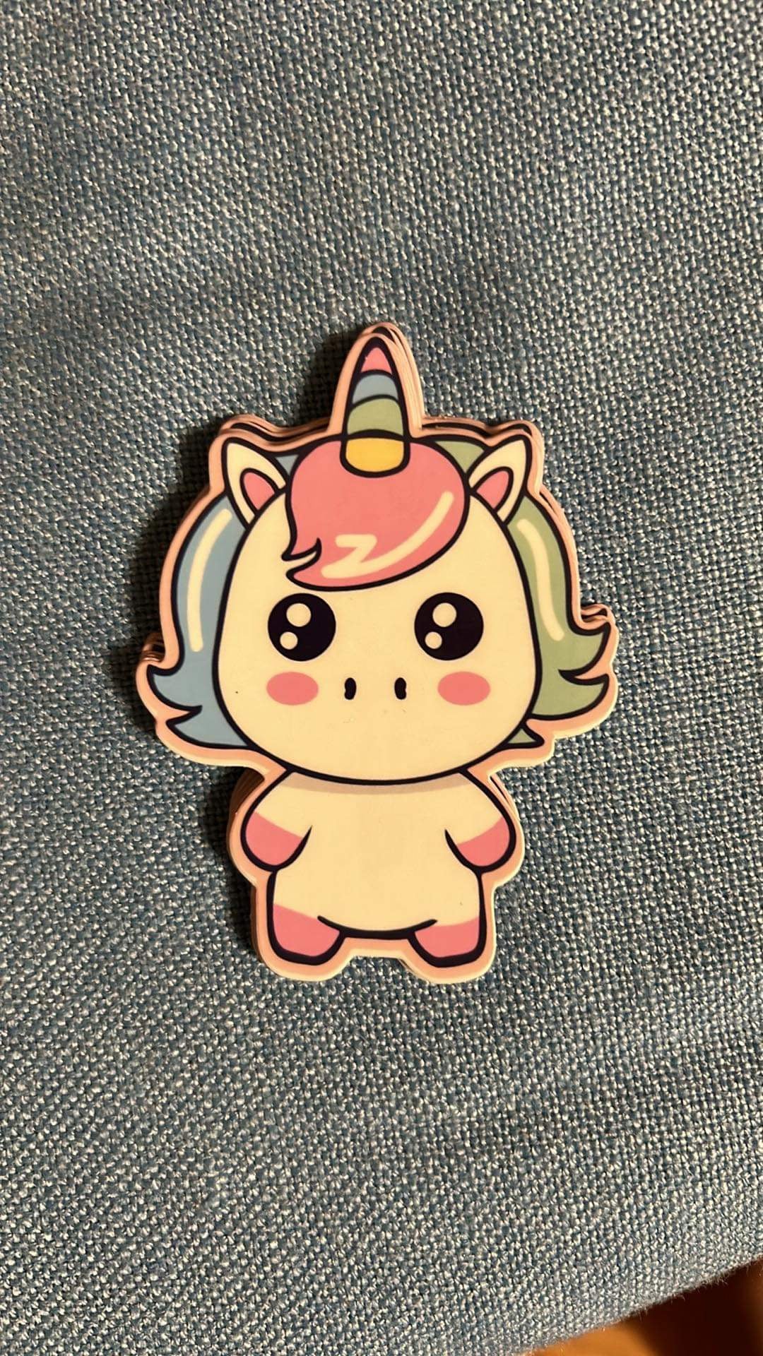 3” Chubby Bubblegum Unicorn Decorative Sticker