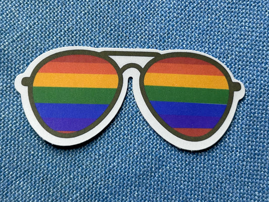 3” Rainbow Pride Shades Decorative Sticker