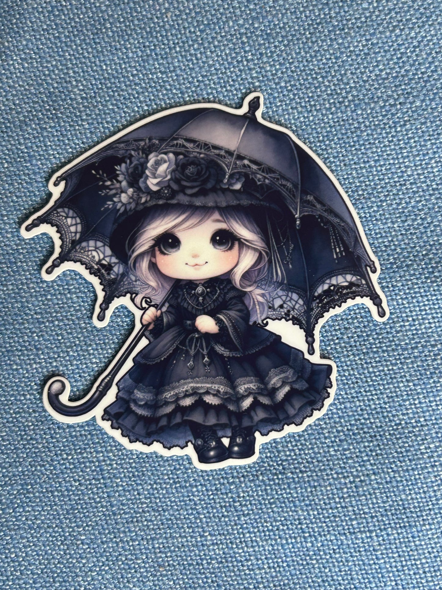 3” Glossy Goth Girl Gnome 4 Decorative Sticker