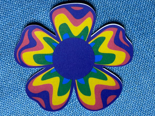 3” Psychedelic Flower Decorative Sticker