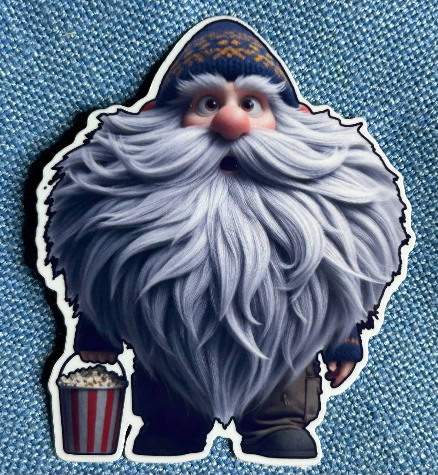 3” Glossy Popcorn Gnome Sticker