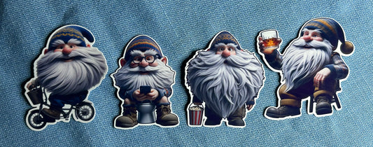 3” Glossy 4-pack of Gnomes